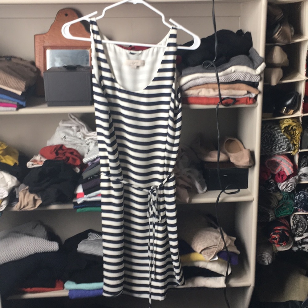 Striped blue and white dress. Never worn.